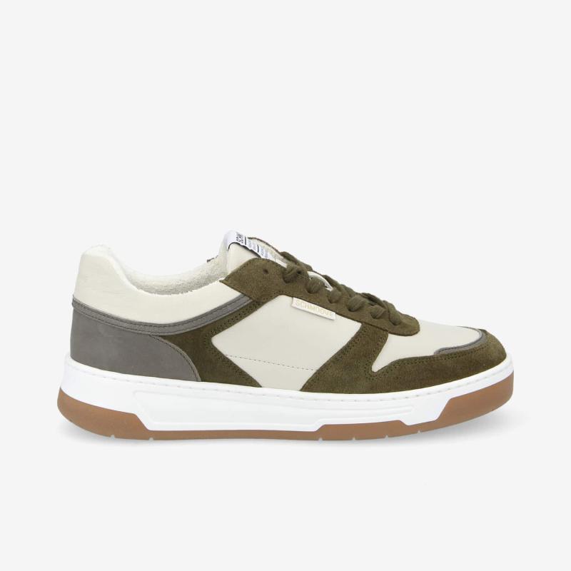 SMATCH SNEAKER M - NAPPA/SDE/COUNT -  BLANC/VERT/GRIS